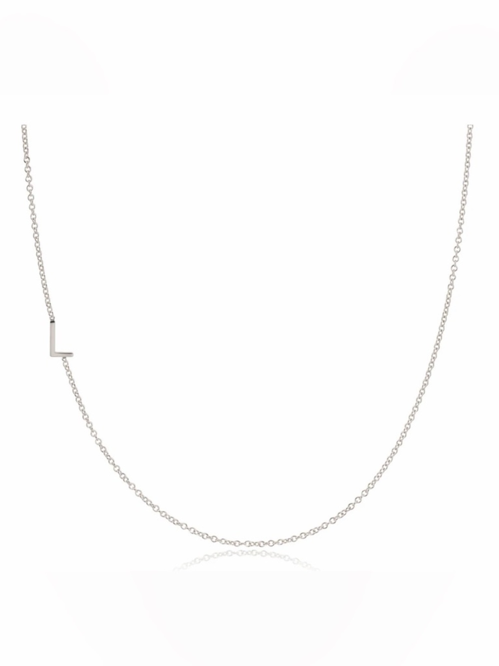 Maya Brenner 14k Gold Asymmetrical Letter Necklace - L - Picture 2 of 6